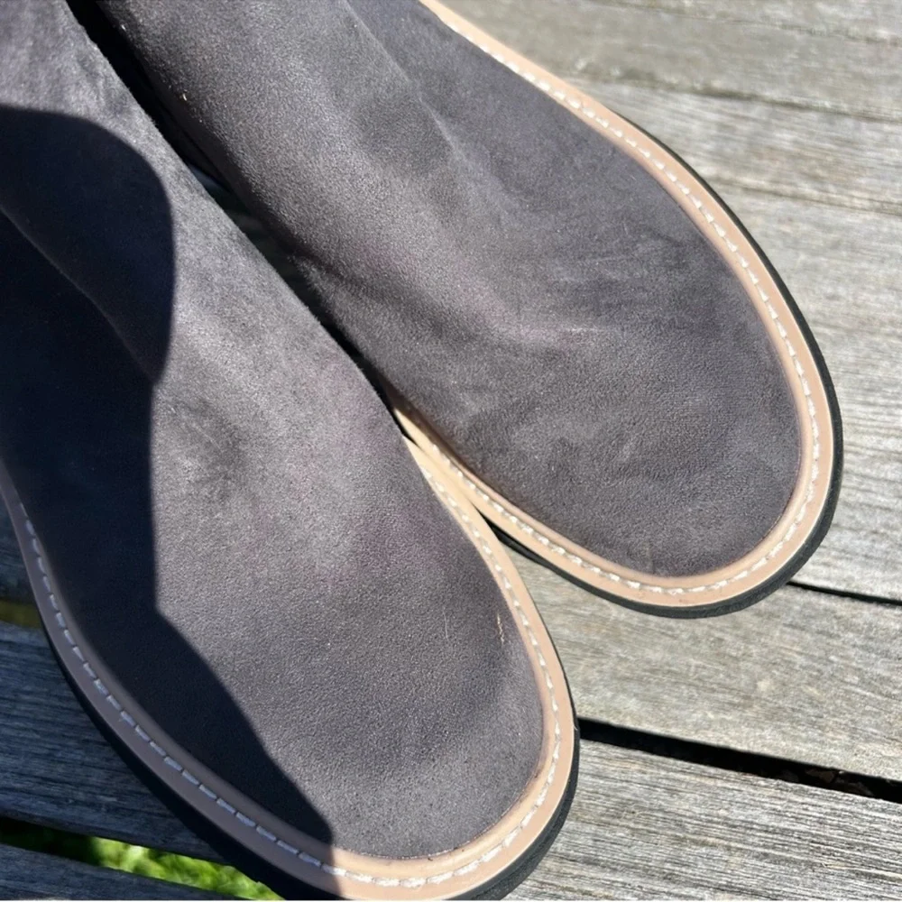 OPEN EDIT Mya Lug Sole Chelsea Women Boots Grey Anthracite Size‎ 7